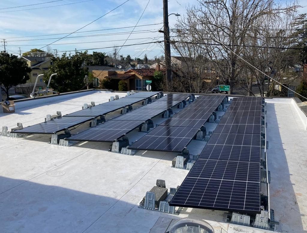 Solar panels installed on a residential roof