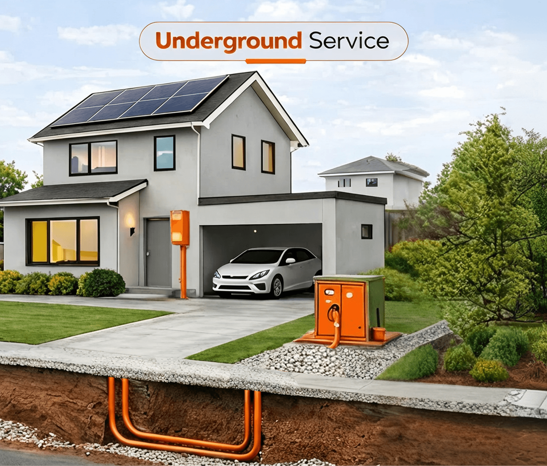 Underground electrical service example