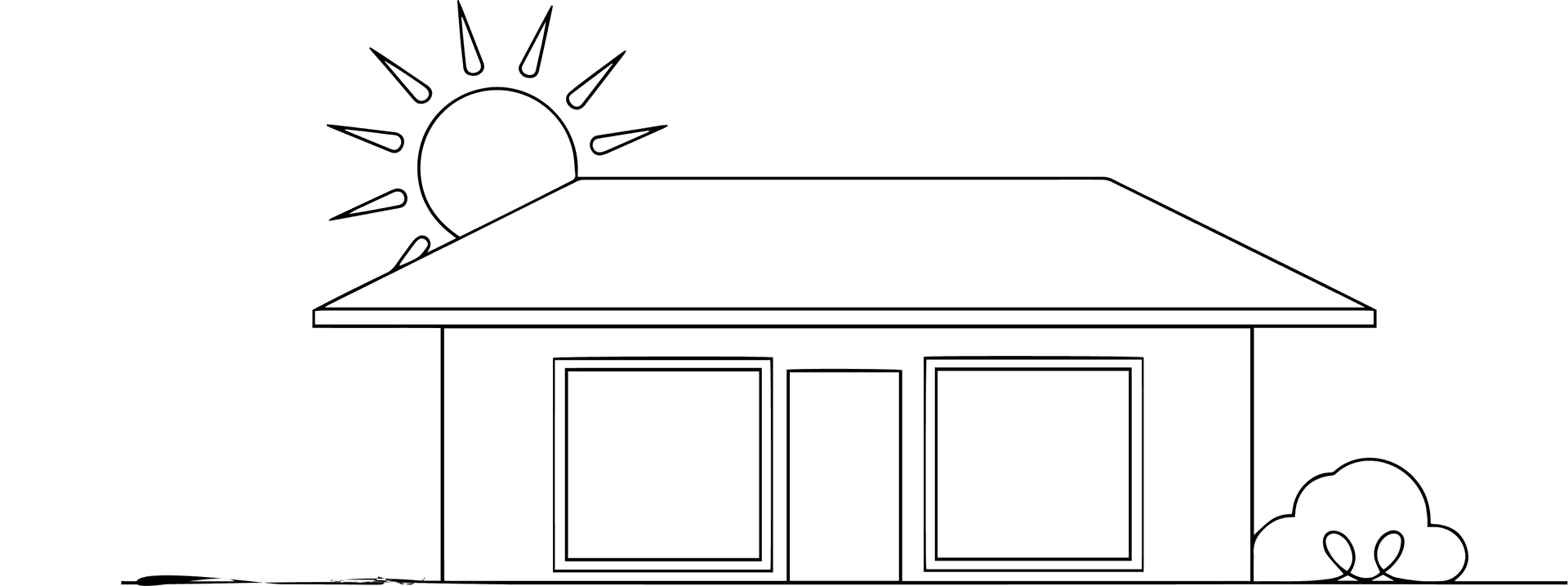 Residential house illustration